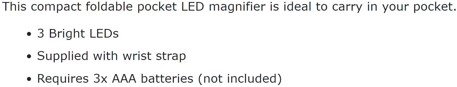 זכוכית מגדלת שולחנית עם תאורת LED DAYLIGHT YOYO DN1350 TEXT